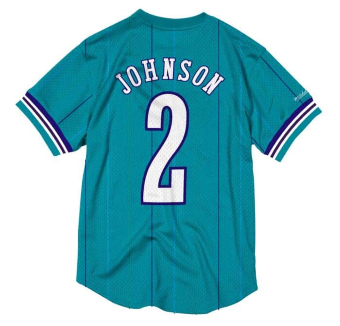 Mitchell & Ness Name And Number Mesh Top Charlotte Hornets 1992-93 Larry Johnson