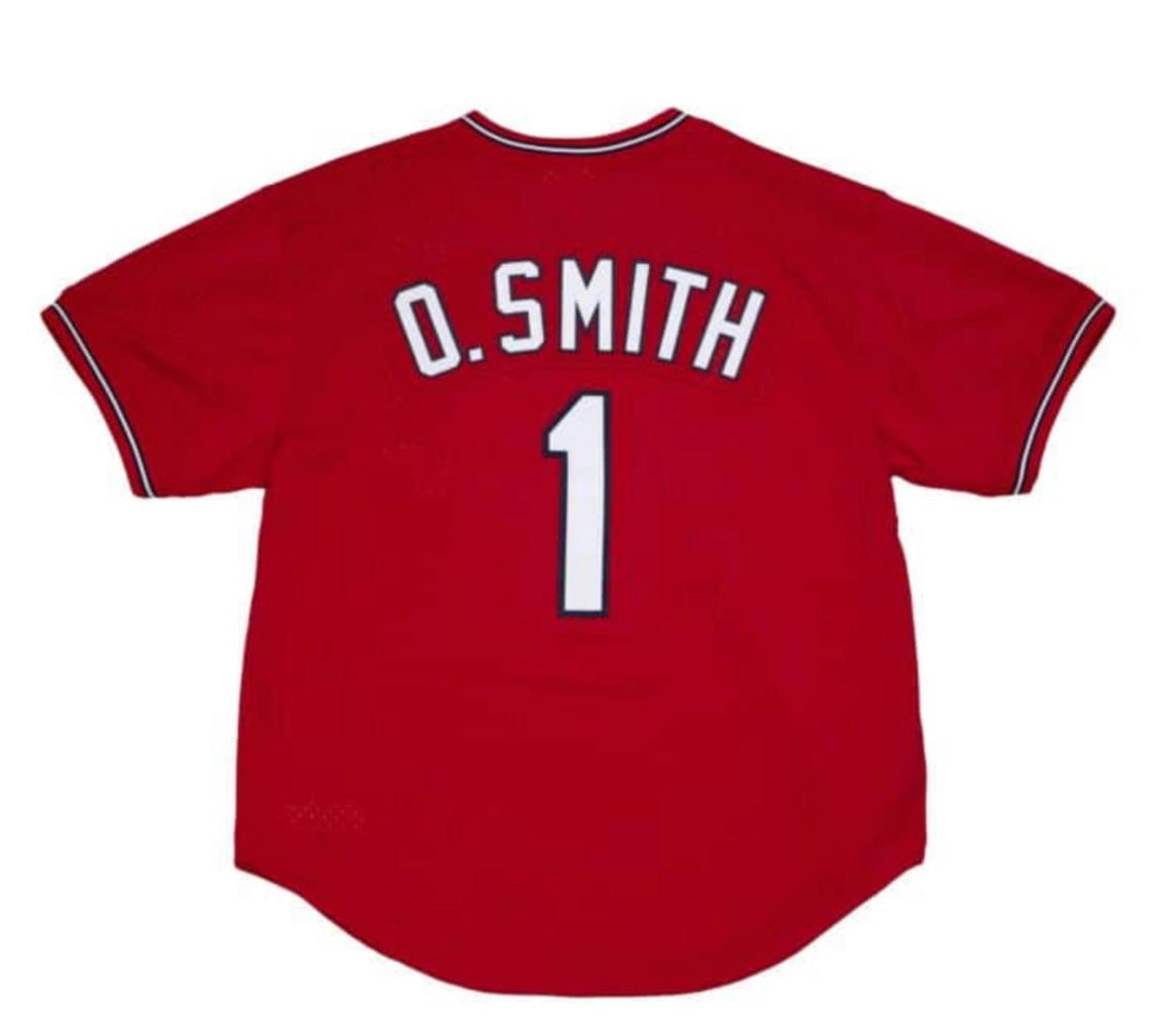 MITCHELL AND NESS ST. LOUIS CARDINALS OZZIE SMITH AUTHENTIC BATTING PRACTICE JERSEY