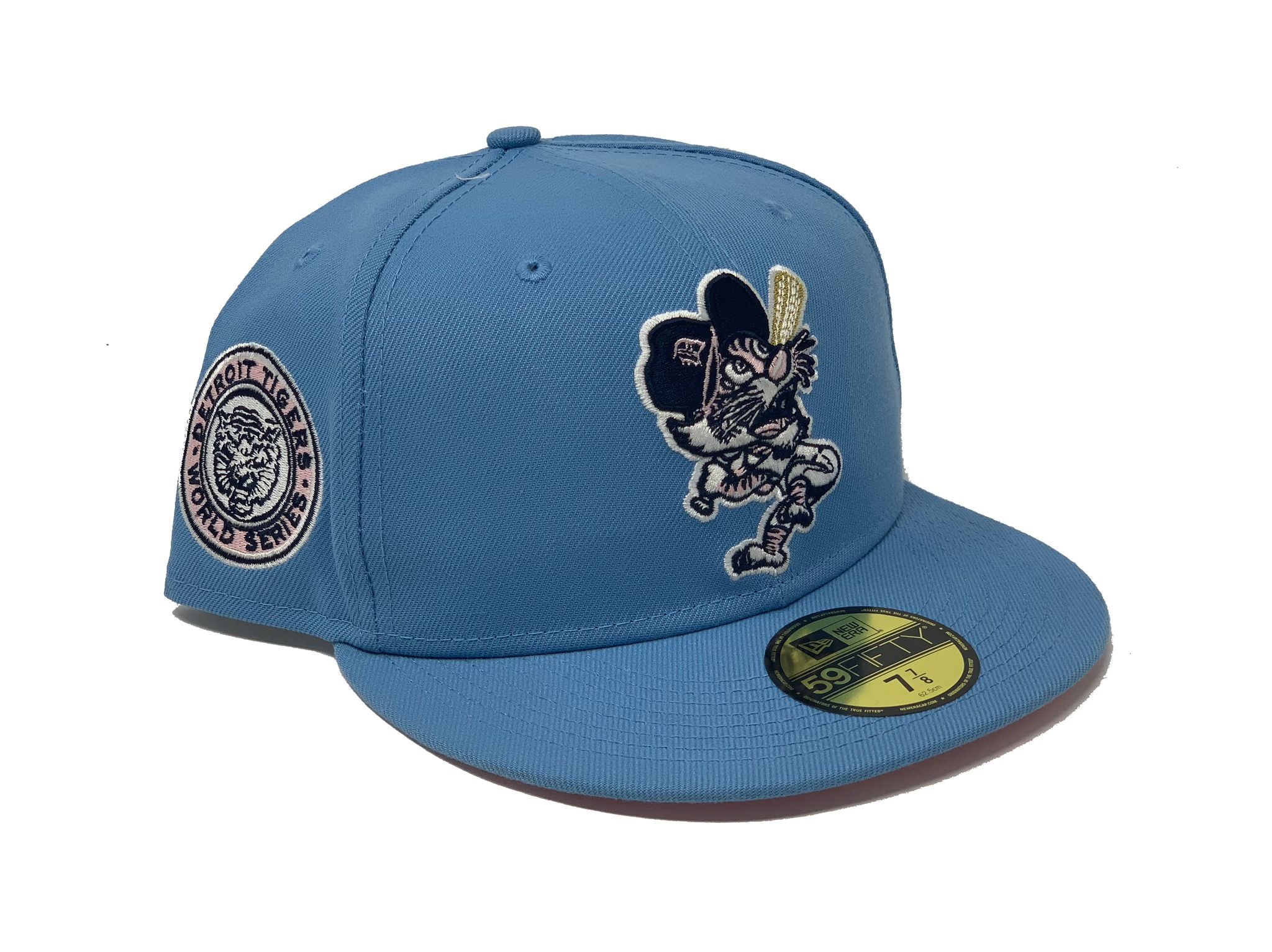 DETROIT TIGERS 1968 WORLD SERIES SKY BLUE PINK BRIM 59FIFTY now