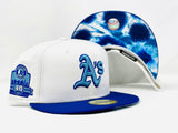 White Oakland Athletics 40th Anniversary Ocean-Cloud New Era Fitted