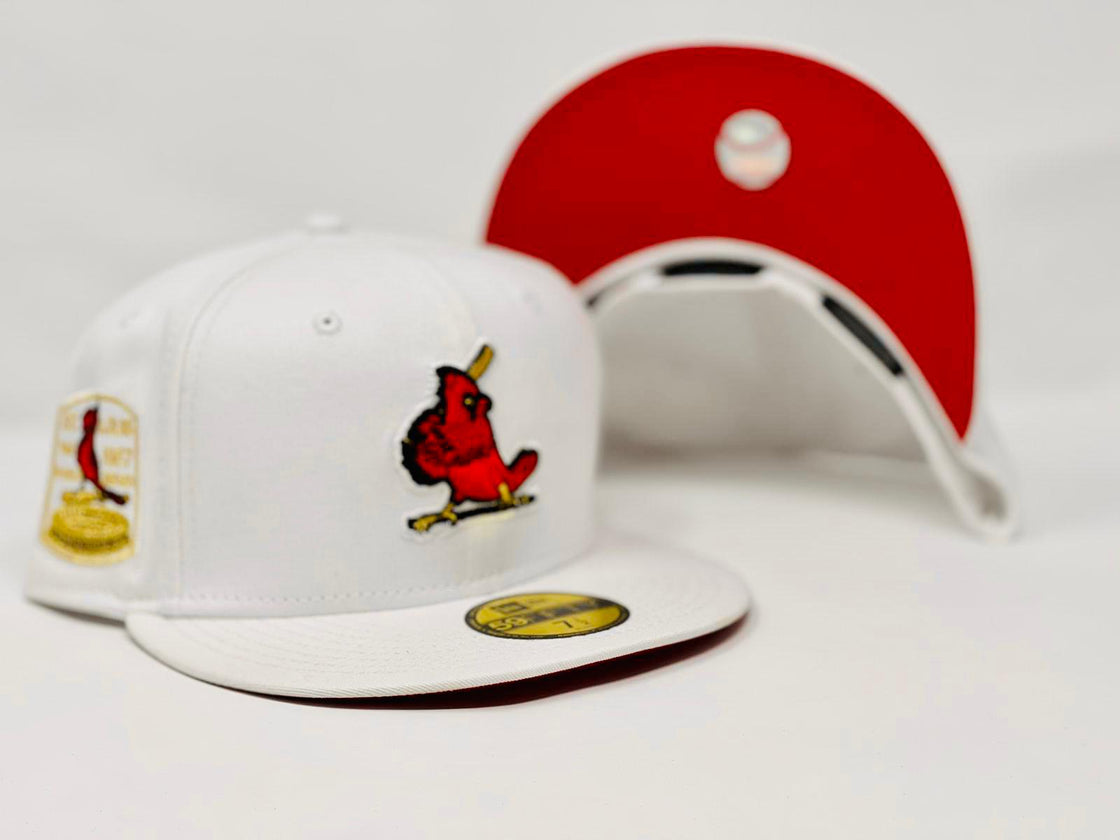 ST. LOUIS CARDINALS 1967 WORLD SERIES WHITE RED BRIM NEW ERA FITTED HAT