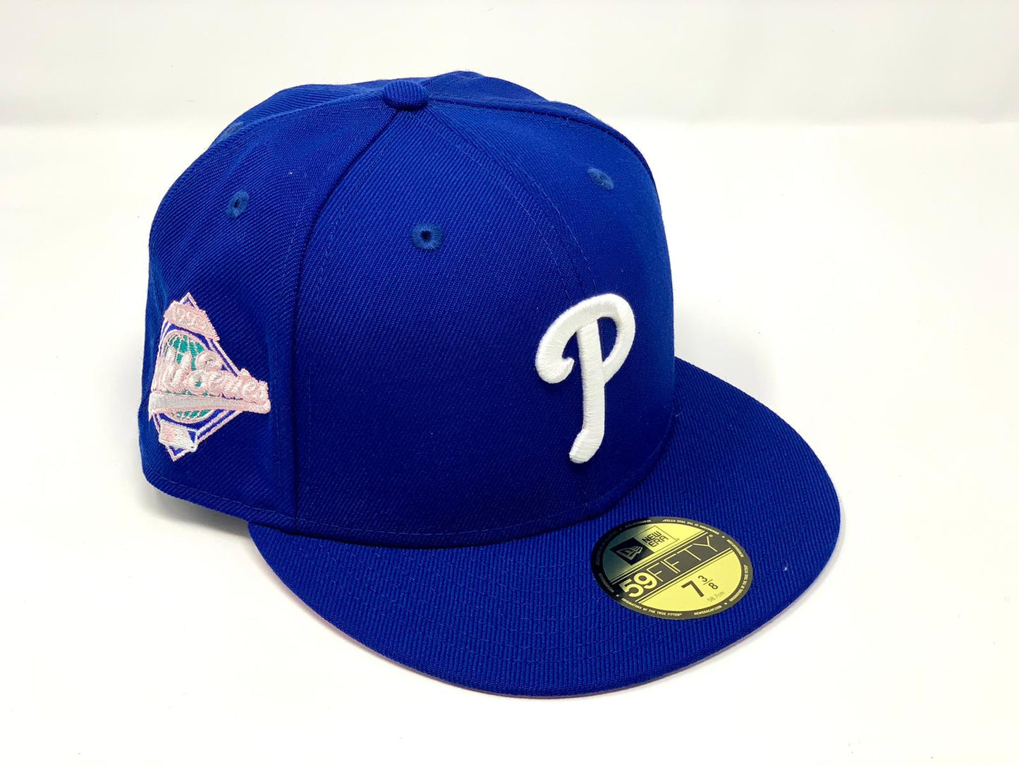 PHILADELPHIA PHILLIES 1993 WORLD SERIES  ROYAL PINK BRIM NEW ERA FITTED