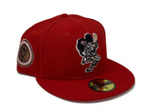 DETROIT TIGERS 1968 WORLD SERIES " STRAWBERRY REFRESHER" RED PINK BRIM NEW ERA FITTED HAT