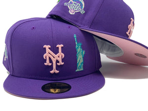 Caps New Era New York Mets 50th Anniversary Varsity Pin 59FIFTY MLB Fitted  Cap Game Royal/ Beige