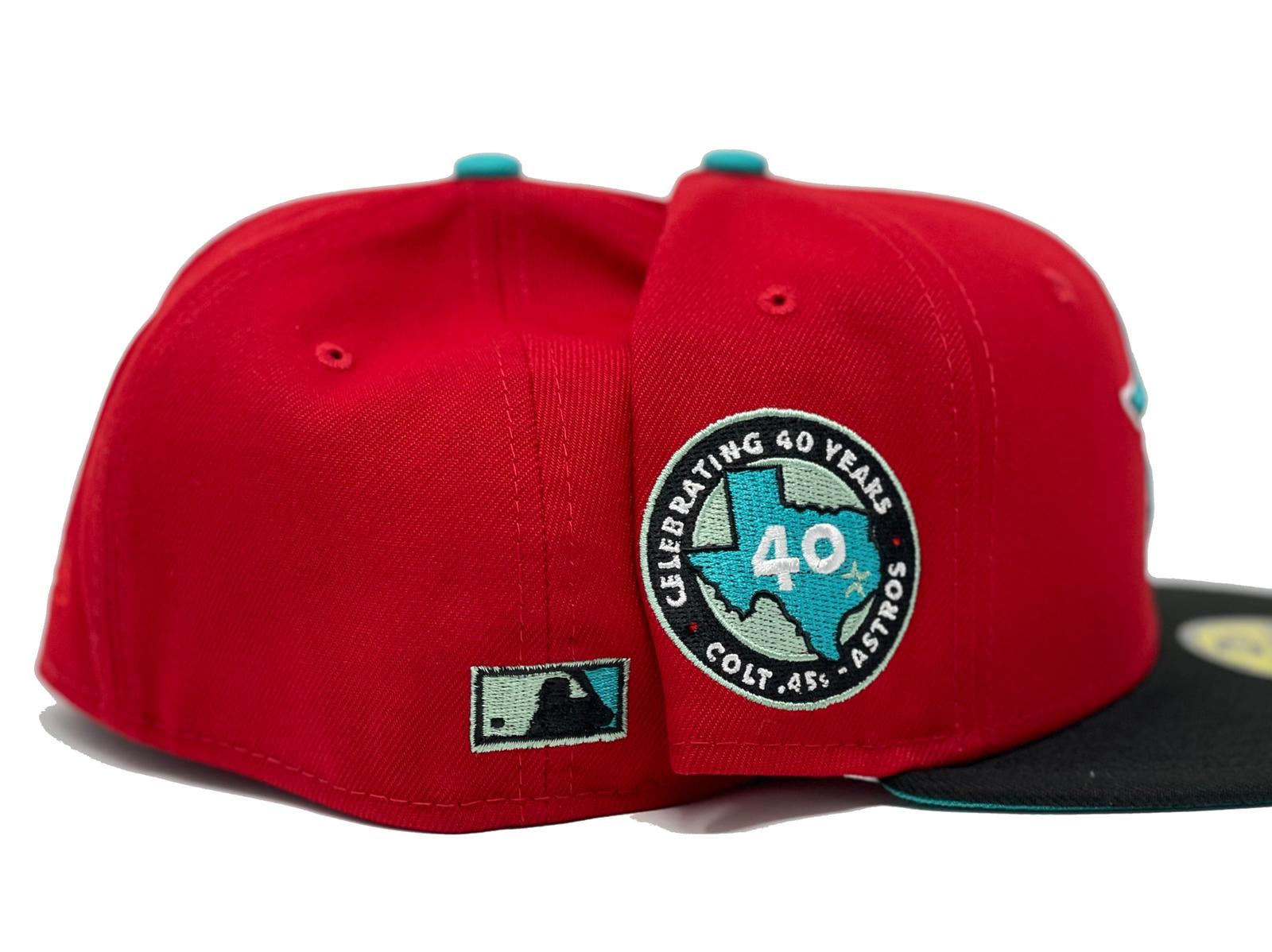Red Houston Astros 40th Anniversary Custom New Era Fitted Hat