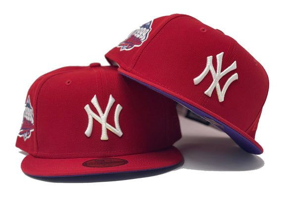 Red New York Yankees 1999 World Series Custom New Era Fitted Hat