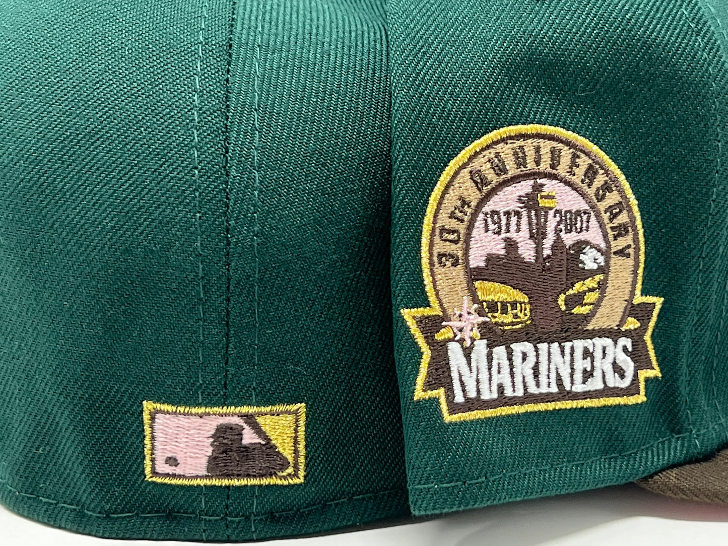Seattle Mariners 30th Anniversary Brown Green Visor Fitted Hats