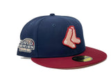 BOSTON RED SOX 2004 WORLD SERIES "BLOOD MOON' COLLECTION PEACH BRIM NEW ERA FITTED HAT