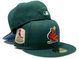 ST. LOUIS CARDINALS 1967 WORLD SERIES DARK GREEN ICY BRIM NEW ERA FITTED HAT