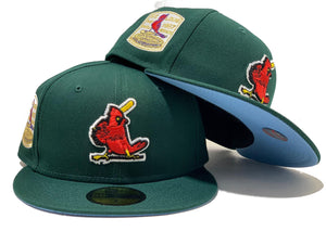 ST. LOUIS CARDINALS 1967 WORLD SERIES DARK GREEN ICY BRIM NEW ERA FITTED HAT