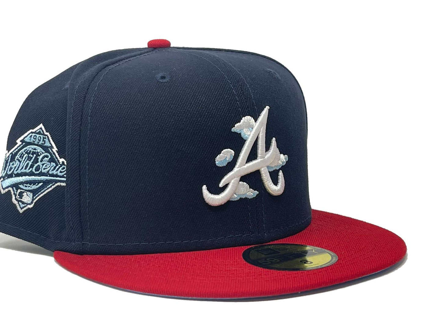 Atlanta Braves 1995 World Series Comic Cloud Pack Icy Brim New Era Fitted Hat