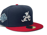 ATLANTA BRAVES 1995 WORLD SERIES COMIC CLOUD PACK ICY BRIM NEW ERA FITTED HAT