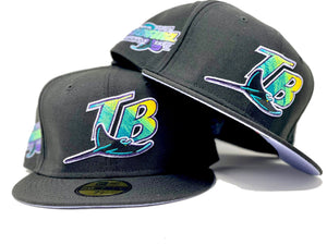 Black Tampa Bay Devil Rays 1998 Inaugural Season New Era Fitted Hat