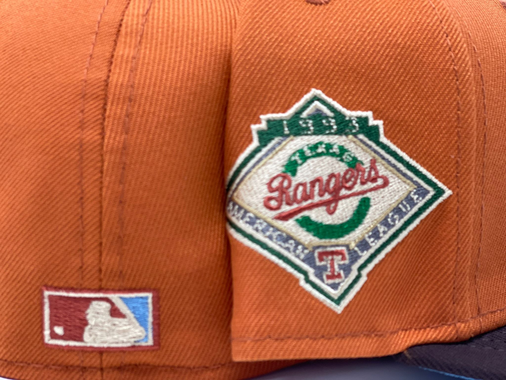 New Era Campfire Texas Rangers 1984 Stadium Patch Hat Club Exclusive  59Fifty Fitted Hat Burnt Orange Men's - FW21 - US
