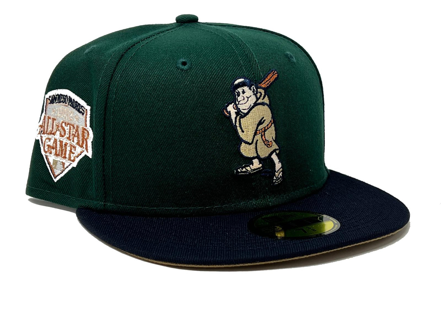 SAN DIEGO PADRES 1992 ALL STAR GAME " GREEN DOME" TOAST BRIM NEW ERA FITTED HAT