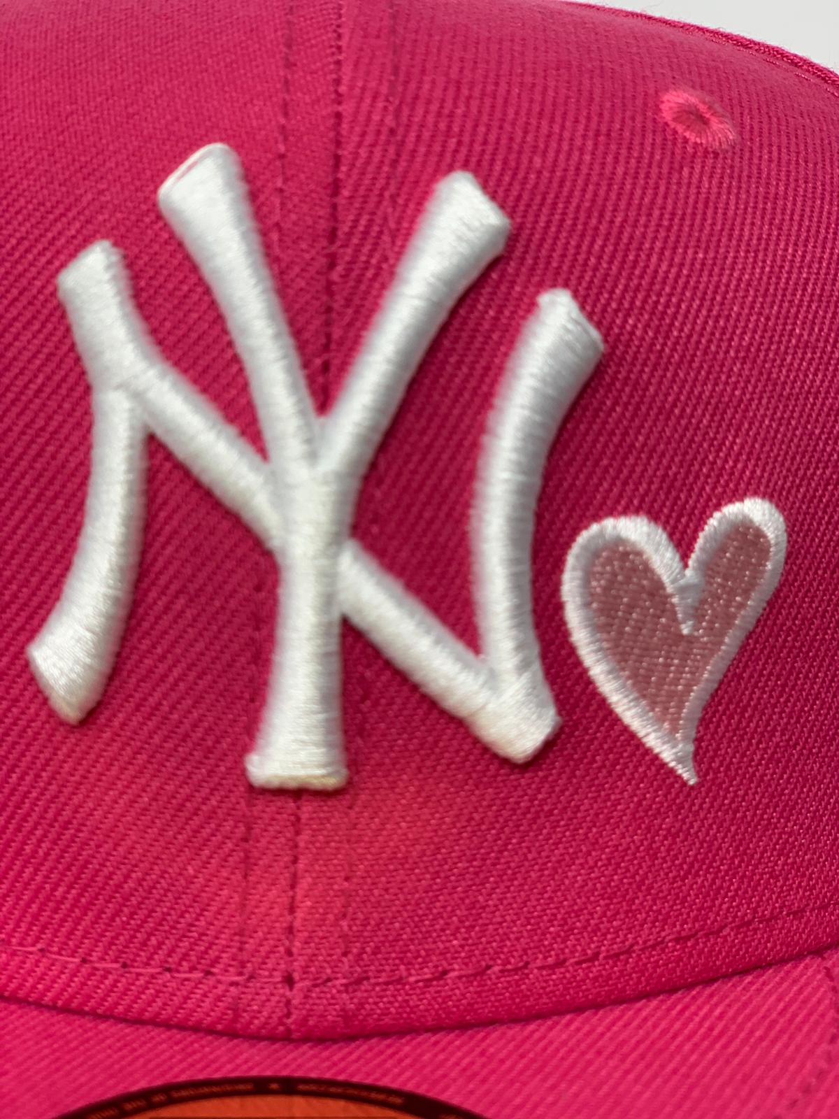 Pink New York Yankees Heart Red Bottom 1999 World Series Side Patch New Era  59Fifty Fitted