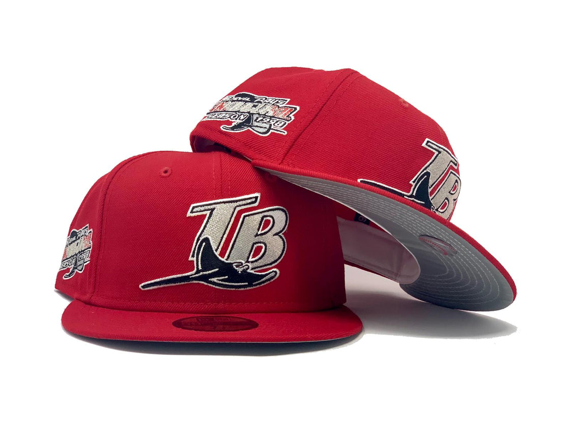 TAMPA BAY INAUGURAL SEASON  RED REFLECTIVE BRIM NEW ERA FITTED HAT