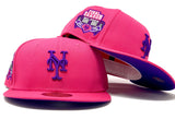 NEW YORK METS SHEA STADIUM FINAL SEASON FUSION PINK PURPLE BRIM NEW  ERA FITTED HAT