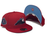 Red Colordo Rockies 20th Anniversary Custom New Era Fitted Hat