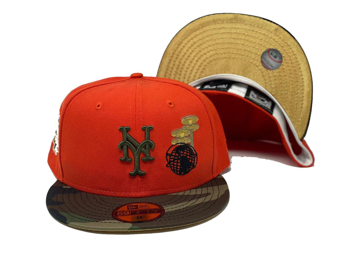 NEW YORK METS 2013 ALL STAR GAME FLUSHING MEADOWS CORONA PARK ORANGE METALLIC GOLD BRIM NEW ERA FITTED HAT