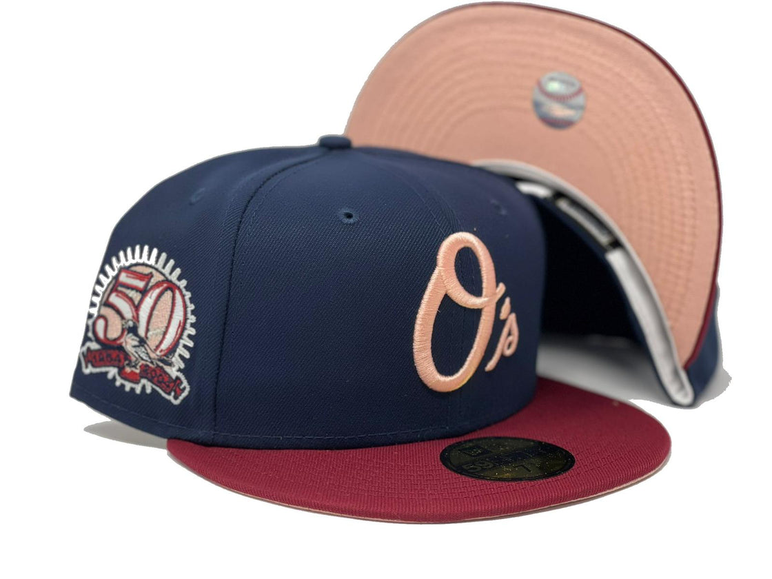 Navy Blue Baltimore Orioles 50th Anniversary Blood Moon Fitted Hat 