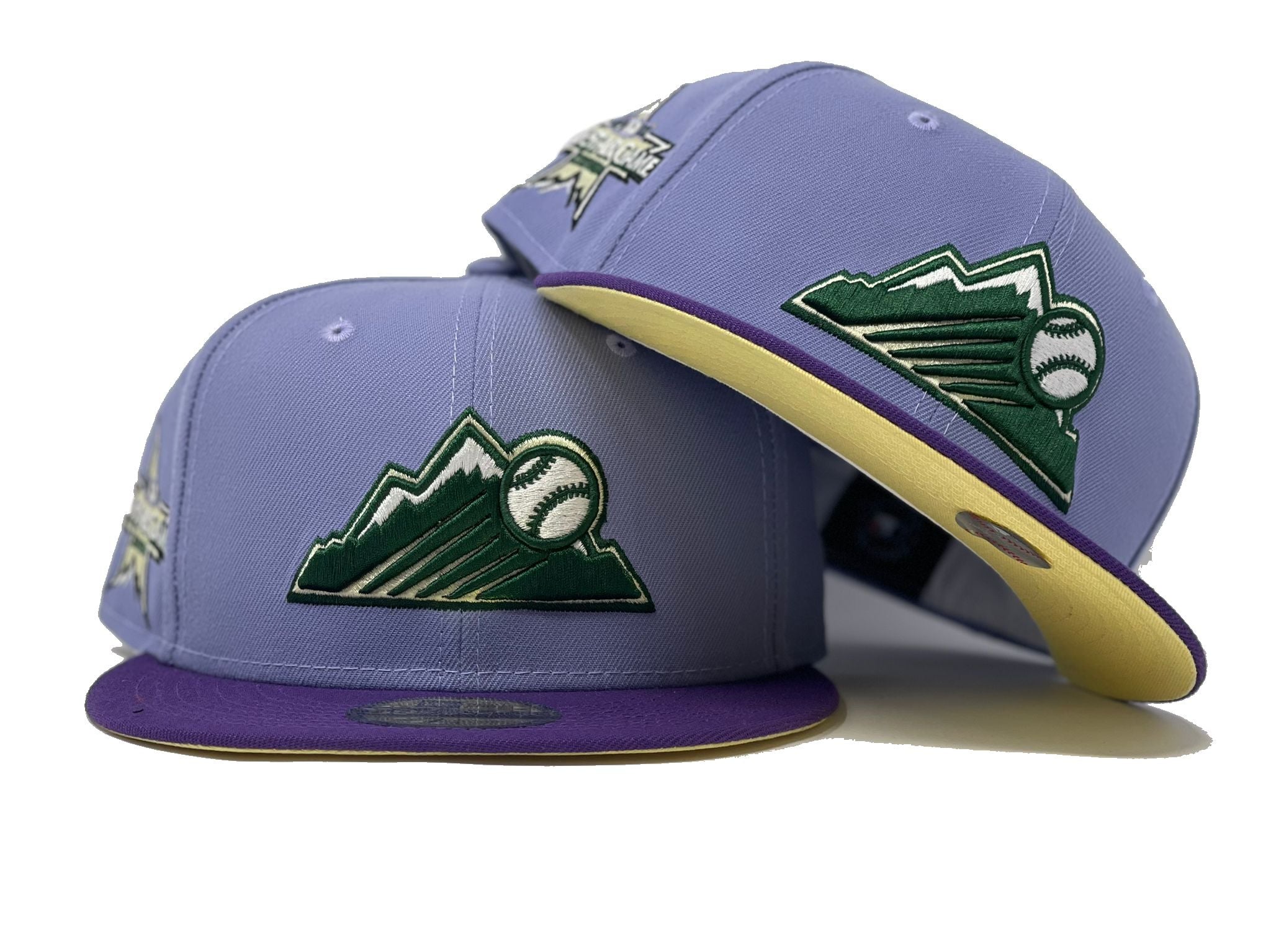 New Era 59Fifty COLORADO ROCKIES Fitted Hat Gray Purple ICY BLUE UV NEW