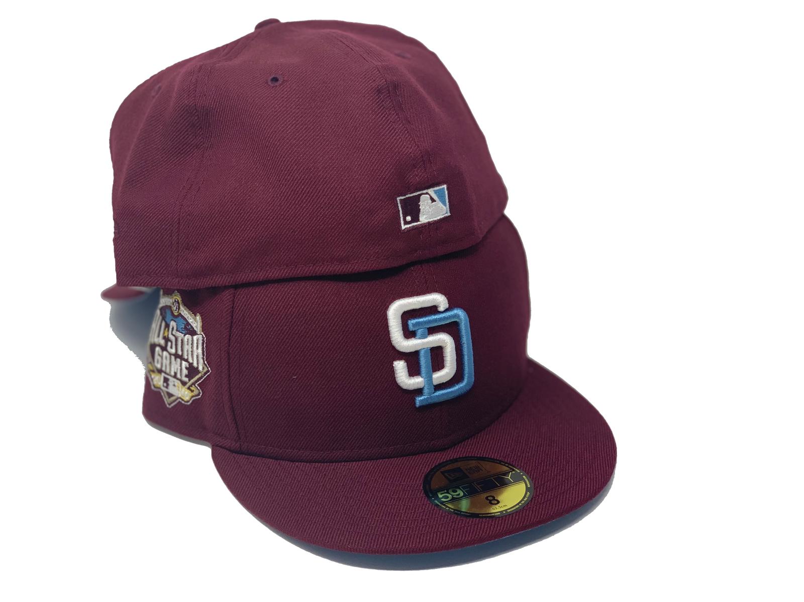 Rare San Diego Padres New Era 59FIFTY Fitted Baseball Hat Cap Size 7 3/4  MLB