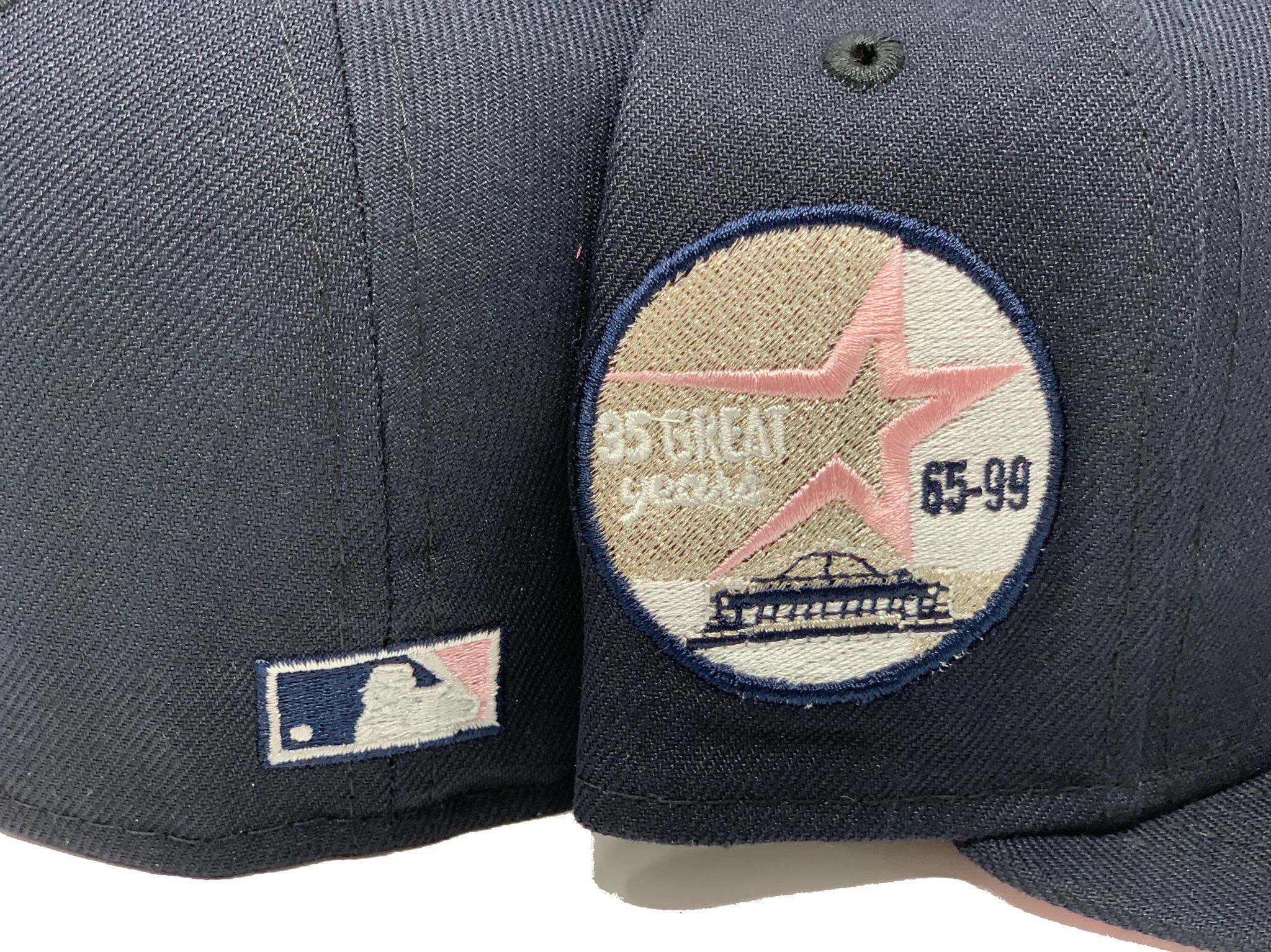 Men's New Era Stone/Navy Houston Astros Retro 59FIFTY Fitted Hat
