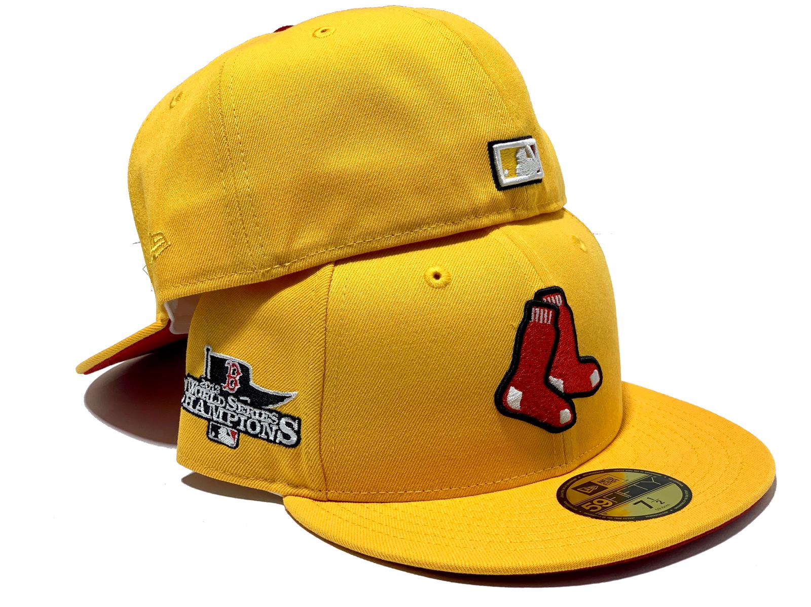 BOSTON RED SOX 2013 WORLD SERIES CHAMPIONSHIP TAXI YELLOW RED BRIM NEW