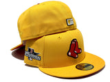 BOSTON RED SOX 2013 WORLD SERIES CHAMPIONSHIP TAXI YELLOW RED BRIM NEW ERA 59 FIFTY FITTED HAT