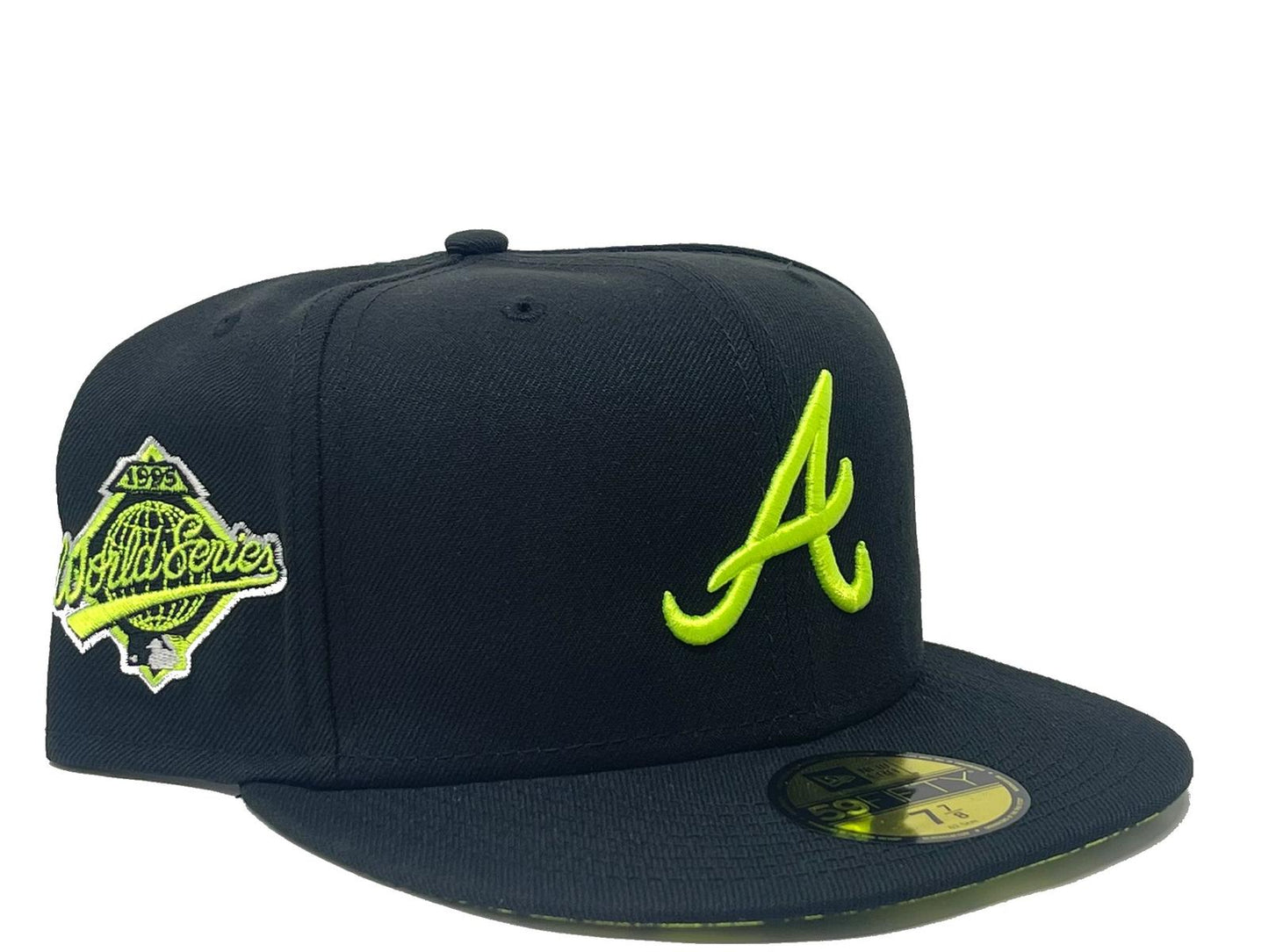 Atlanta Braves 1995 World Series Snakeskin Print Brim New Era Fitted Hat