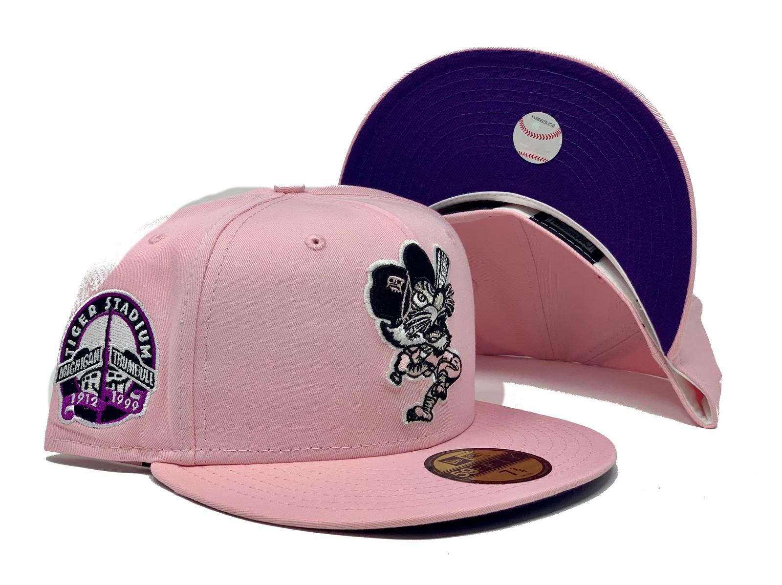 New Era White/pink Detroit Tigers Tiger Stadium 59fifty Fitted Hat