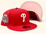 PHILADESLPHIA PHILLIES 1996 ALL STAR GAME RED PINK BRIM NEW ERA FITTED HAT