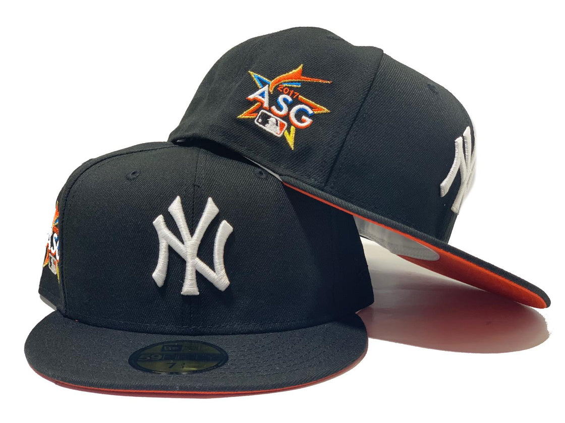 NEW YORK YANKEES 2017 ALL STAR GAME BLACK ORANGE BRIM NEW ERA FITTED HAT