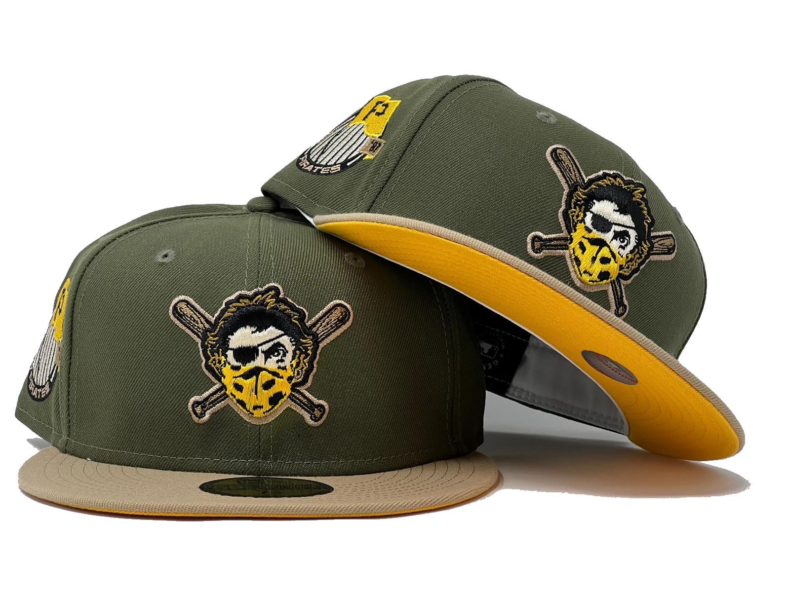 New Era 59FIFTY Pittsburgh Pirates Club Patch Jersey Hat- Gold, Black Gold/Black / 7 7/8