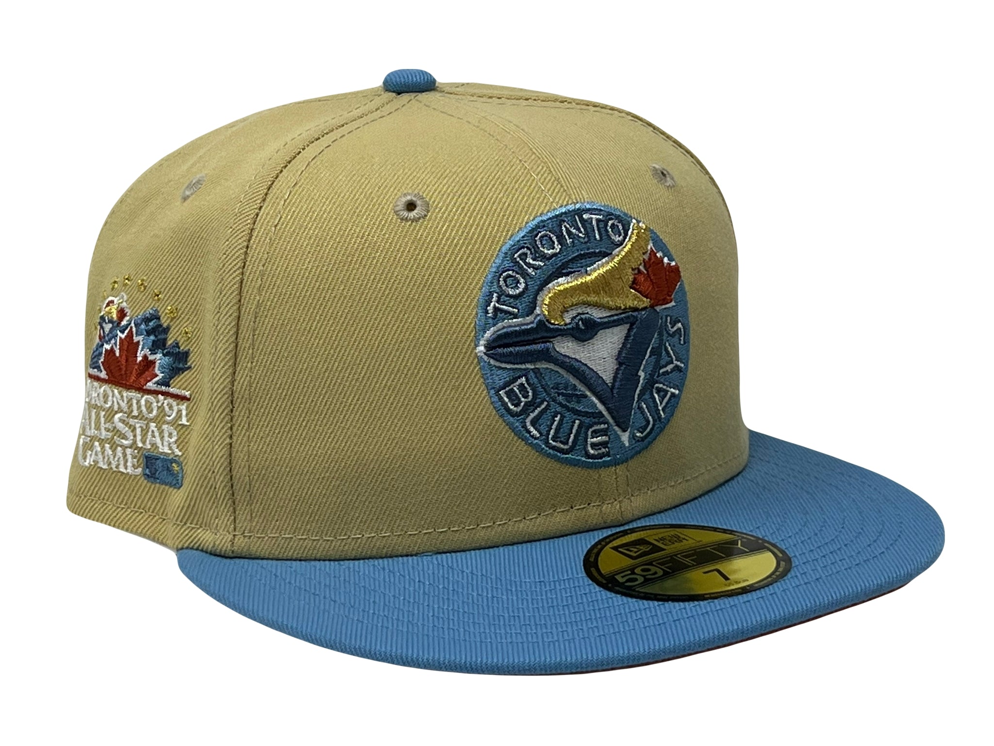 59FIFTY NEW ERA TORONTO BLUE JAYS GOLD LEAF LOGO BLACK FITTED HAT