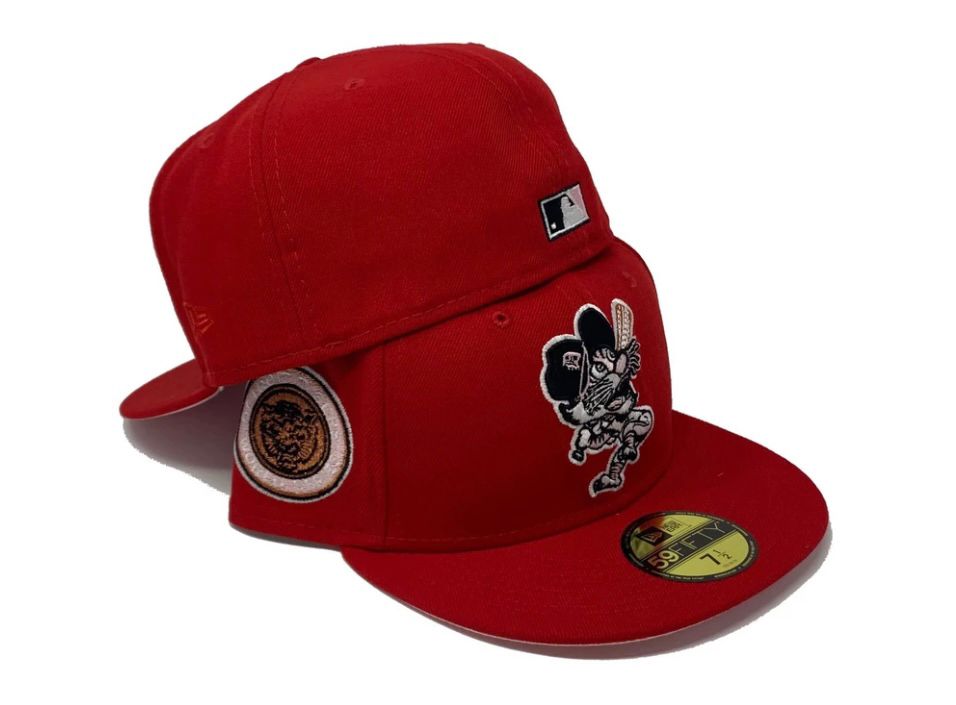 Red Detroit Tigers 1968 World Series Custom New Era Fitted Hat