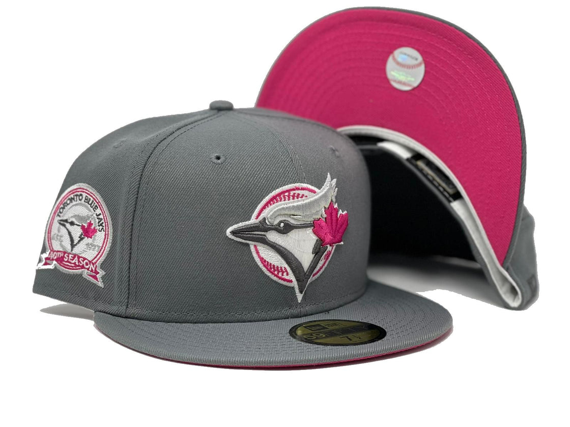 Gray Toronto Blue Jays 40th Season Custom 59fifty New Era Fitted Hat