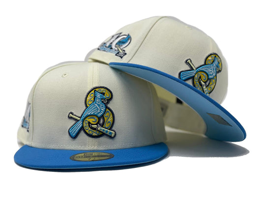 SPRINGFIELD CARDINALS 10TH ANNIVERSARY "ICE LEMONADE" BRIGHT BLUE BRIM NEW ERA FITTED HAT