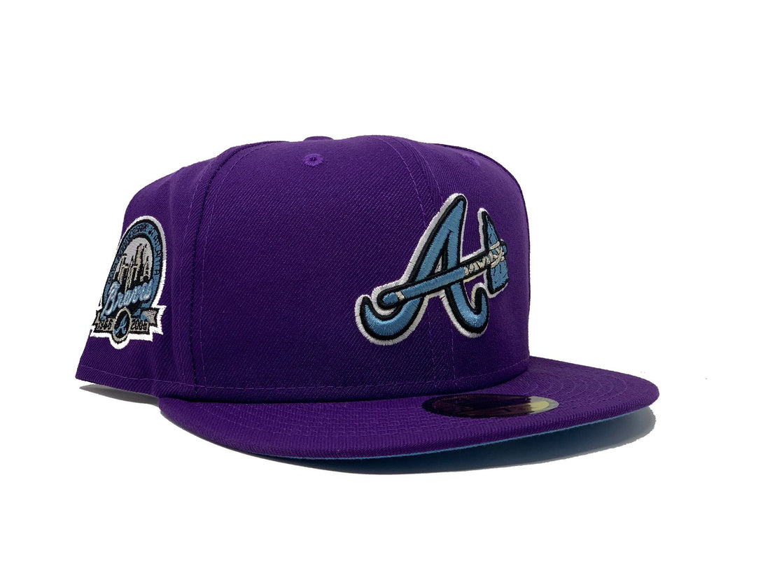 Purple Atlanta Braves 40th Anniversary Custom New Era Fitted  Hat