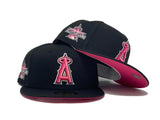 LOS ANGELES ANGELS 2010 ALL STAR GAME BLACK FUSION PINK BRIM NEW ERA FITTED HAT