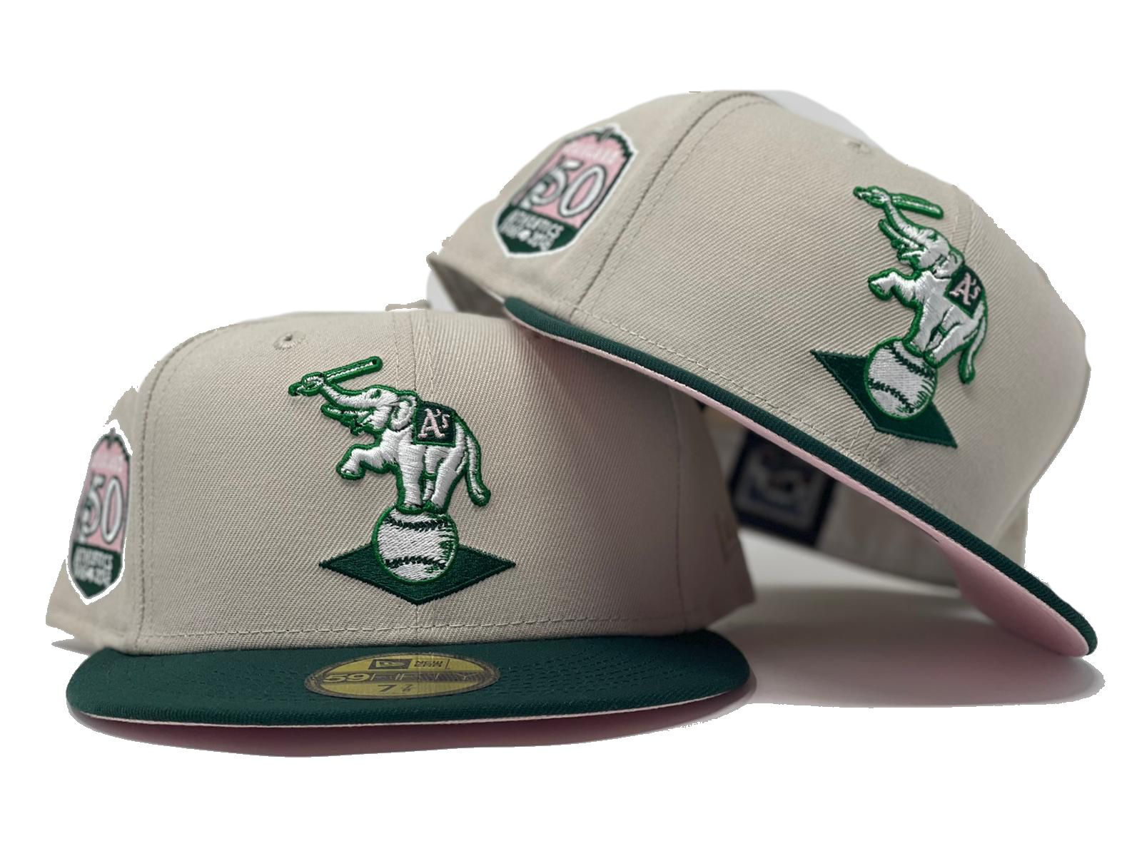 Oakland Athletics Custom Khaki 59Fifty Fitted Hat by MLB x New Era