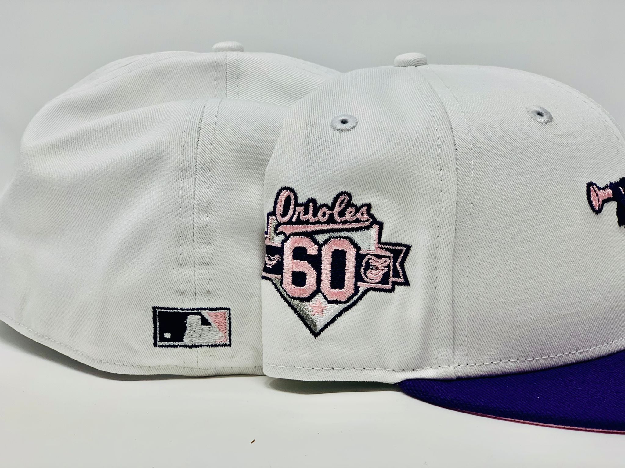 Lids Baltimore Orioles New Era Chrome Rogue 59FIFTY Fitted Hat - White/Pink