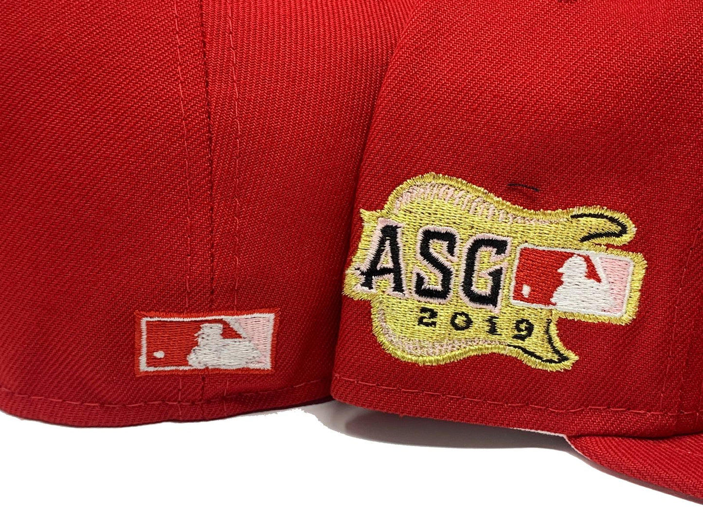 CLEVELAND  INDIANS 2019 ALL STAR GAME RED PINK BRIM NEW ERA FITTED HAT