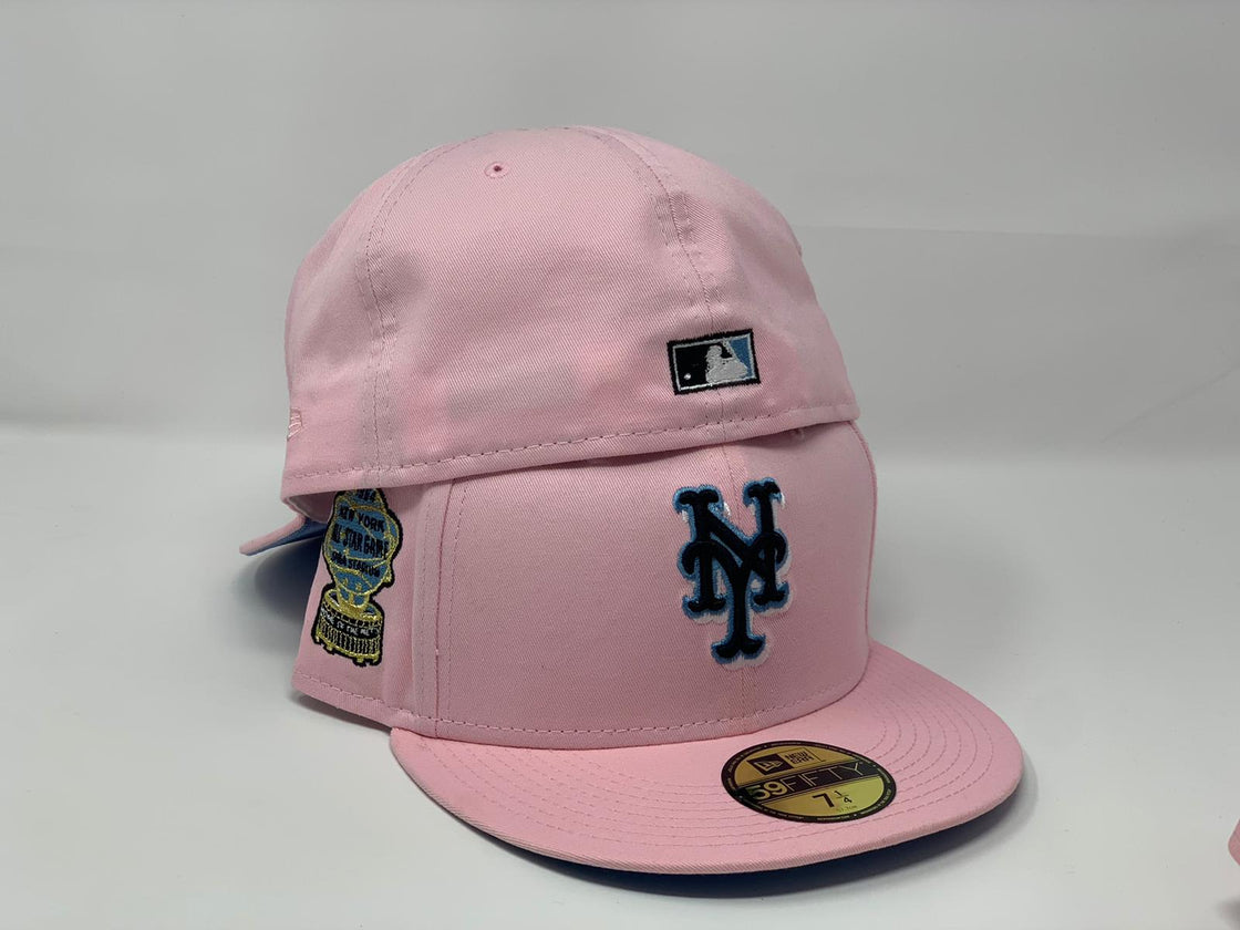 NEW YORK METS 1964 ALL STAR GAME LIGHT PINK ICY BRIM NEW ERA FITTED HAT