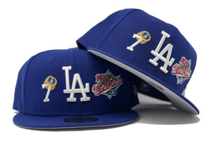 Royal Blue Los Angeles Dodgers 7 Times Championship Fitted Hat