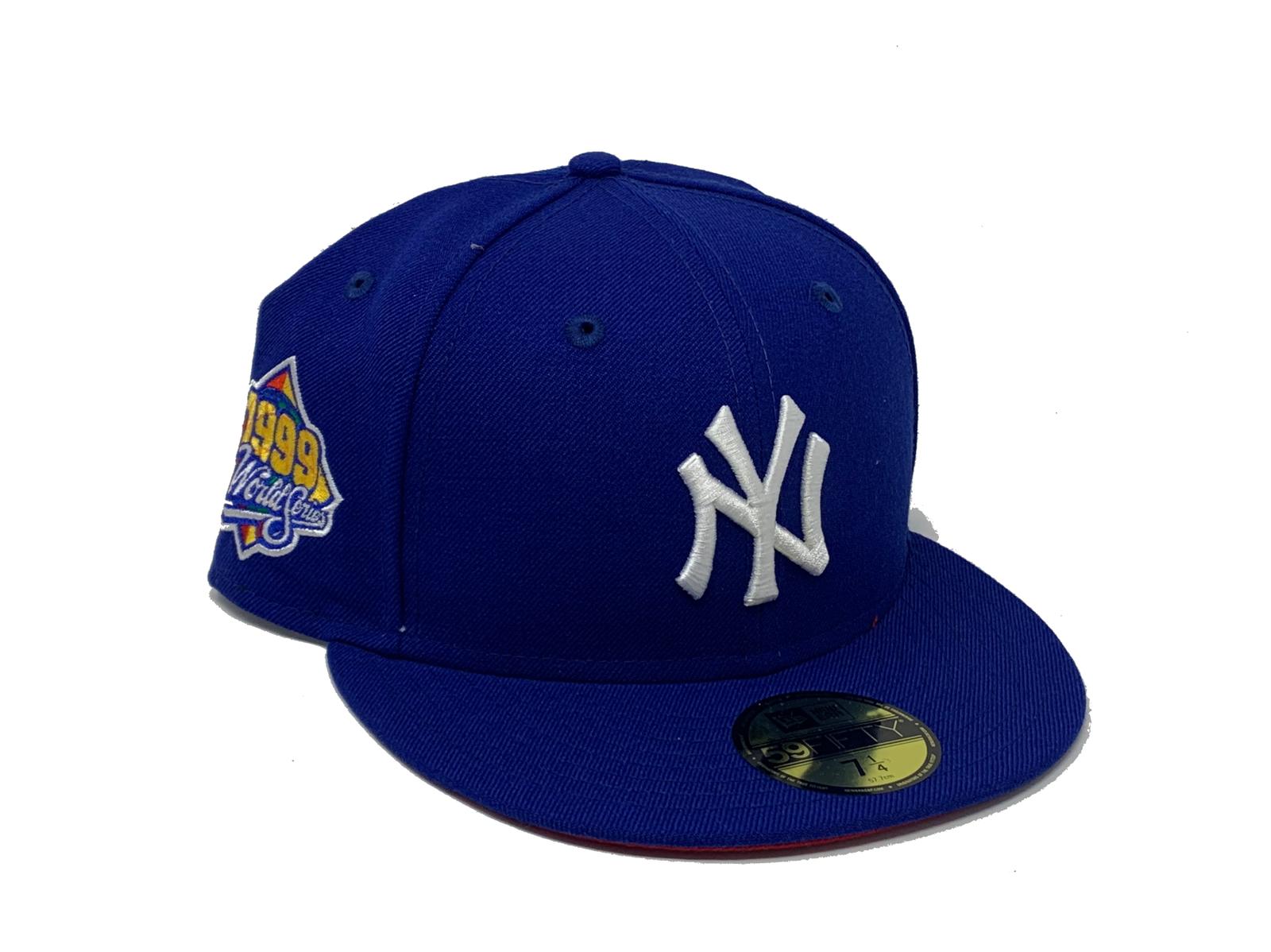 New York Yankees FLAWLESS MLB FLOCKING Royal Fitted Hat