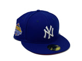 NEW YORK YANKEES 1999 WORLD SERIES ROYAL BLUE RED BRIM NEW ERA FITTED HAT