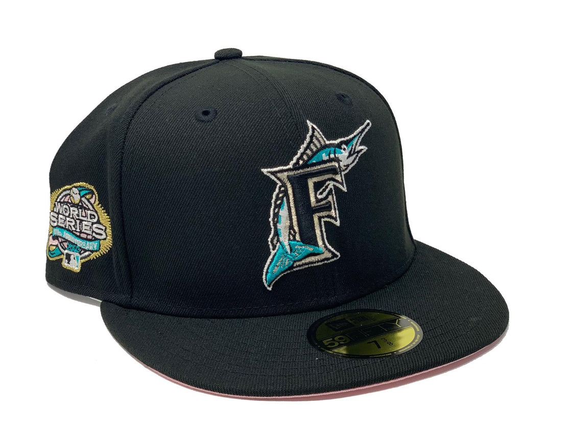 FLORIDA MARLIN 2003 WORLD SERIES BLACK PINK BRIM NEW ERA FITTED HAT