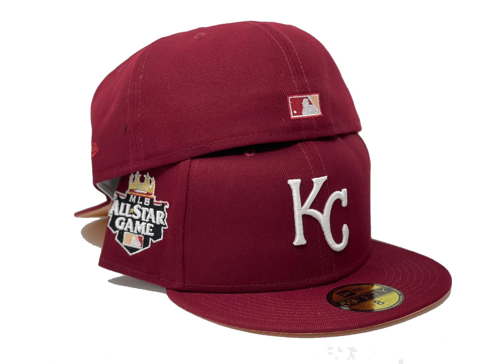 Men's Kansas City Royals New Era Pink 2015 World Series Champions Beetroot  Cyber 59FIFTY Fitted Hat
